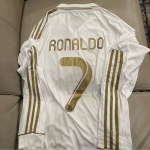 2012 Real Madrid Home Long Sleeve Jersey FITS  EXTRA  Large #7 Cristiano Ronaldo